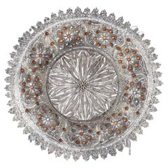 17th Century - Indo-Portuguese Silver Serving Dish - Museum - RARE