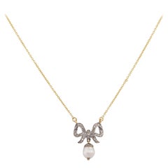17th Century Inspired Bow Pendant Necklace