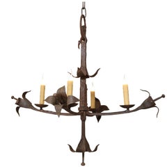 17th Century Iron Chandelier