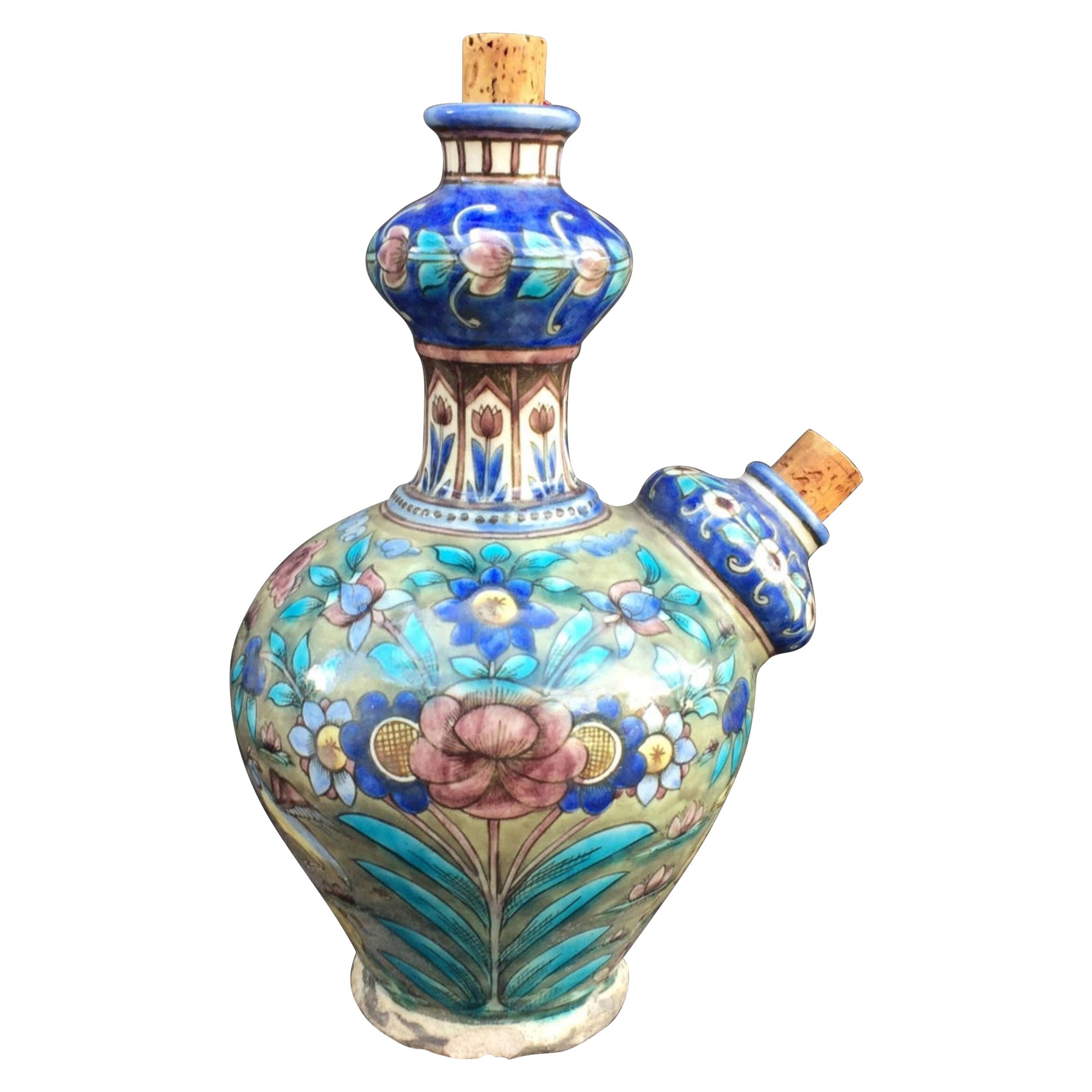 17th Century Islamic Iznik Ceramic Pottery Kendi Jug