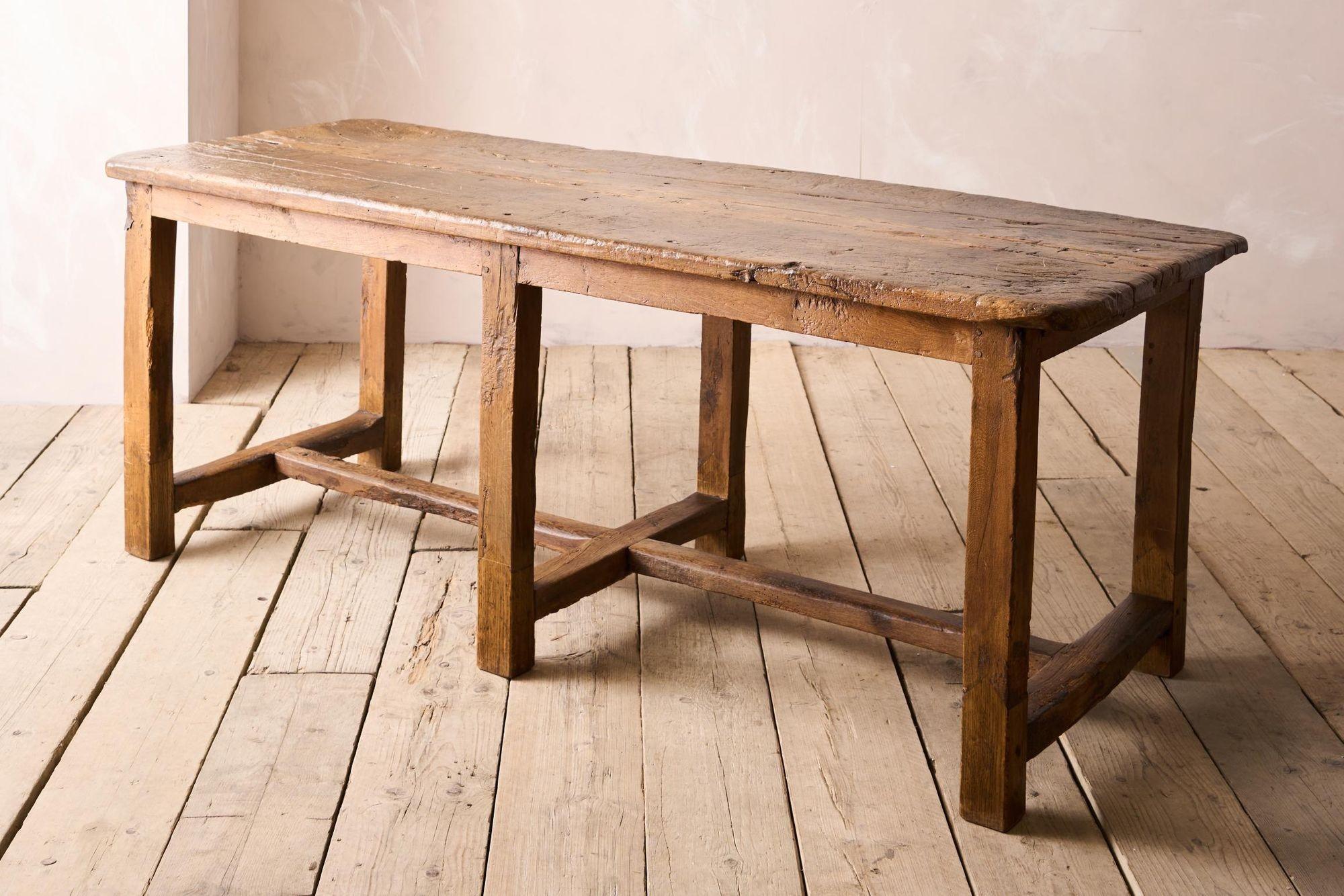 18th Century and Earlier 17th century Italian 6 legged console table For Sale