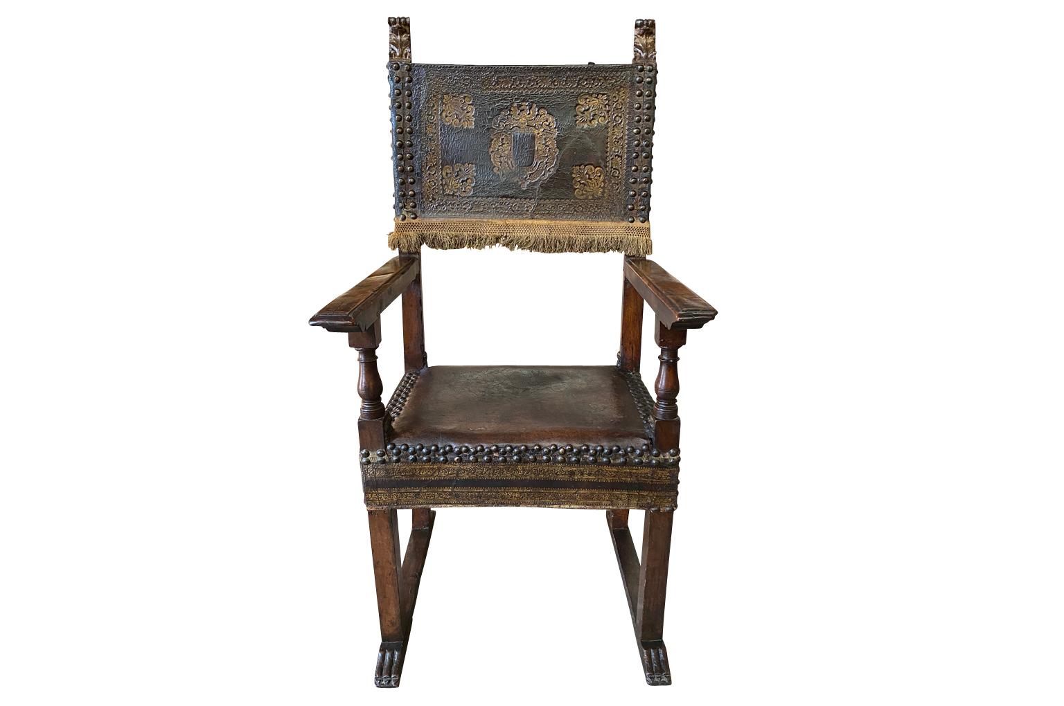17th Century Italian Armchair In Good Condition For Sale In Atlanta, GA