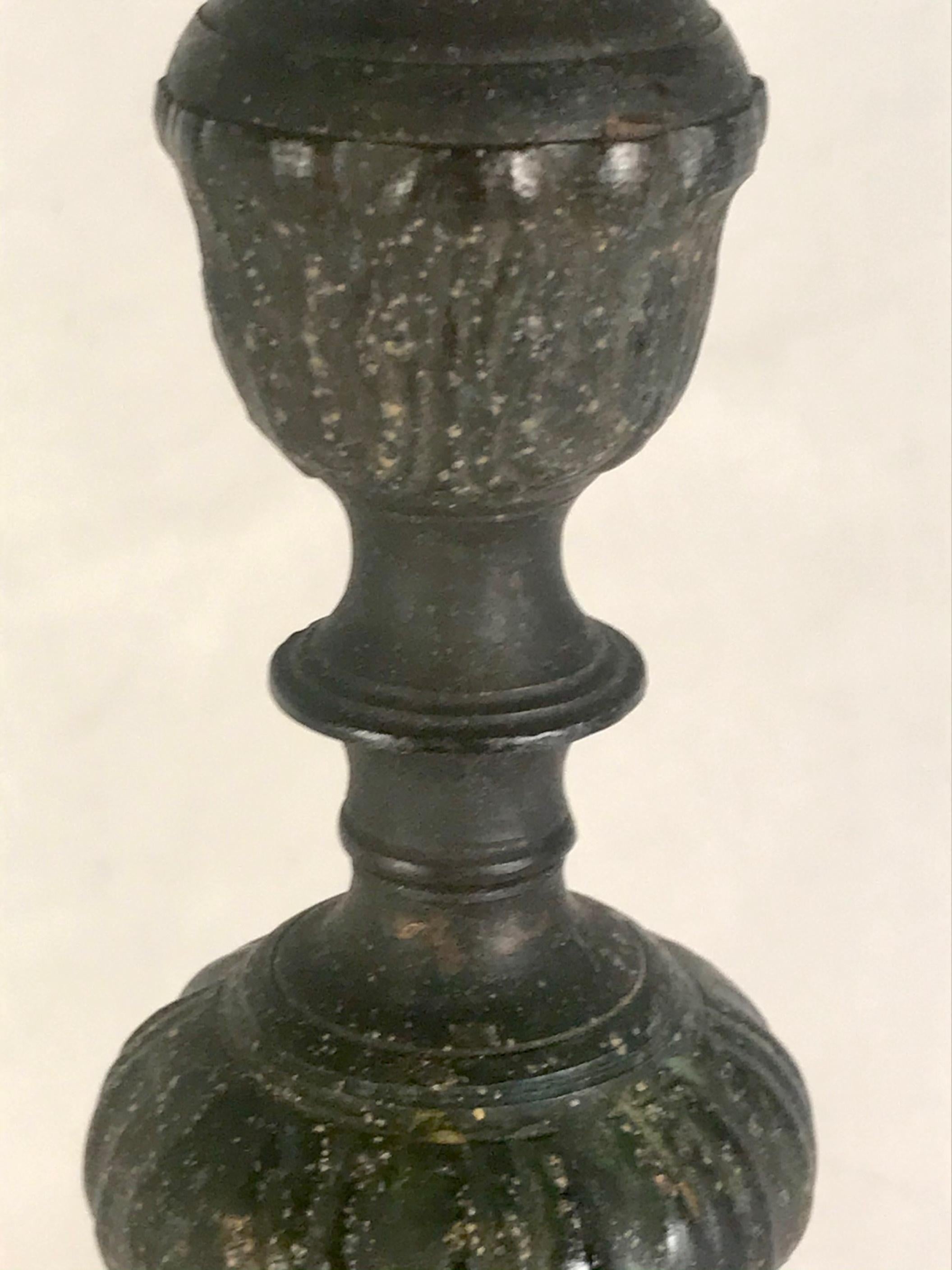 17th Century Italian Baroque Bronze Paschal Candlestick In Good Condition In Vero Beach, FL