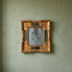 17th century Italian Baroque Giltwood Cassetta Mirror