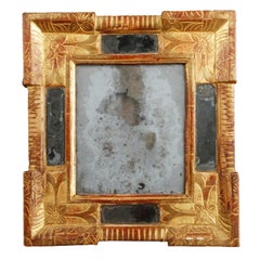 17th century Italian Baroque Giltwood Cassetta Mirror