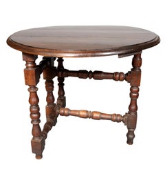 17th Century Italian Baroque Walnut Folding Table