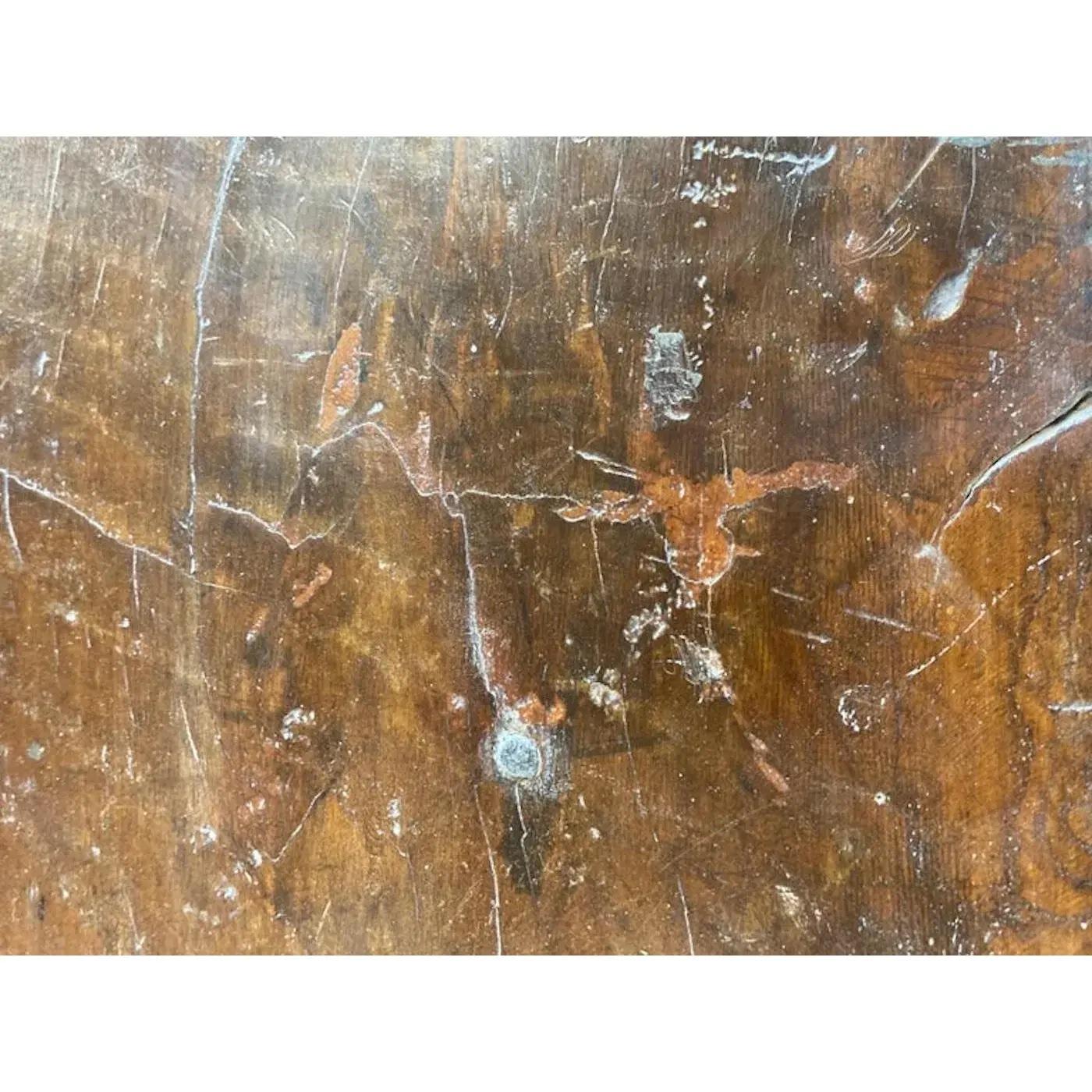 17th Century Italian Baroque Walnut Table / Console Table For Sale 5