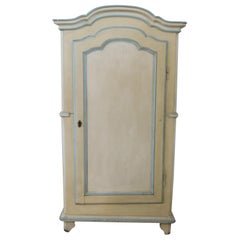 Antique 17th Century Italian Baroque Wood Lacquered Wardrobe or Armoire