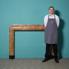 17th Century Italian Breccia Pernice Marble Fire Mantel