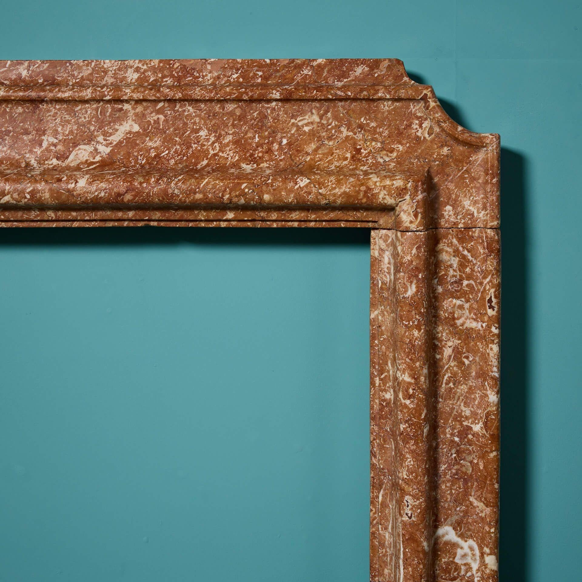 17th Century Italian Breccia Pernice Marble Fire Mantel In Fair Condition For Sale In Wormelow, Herefordshire