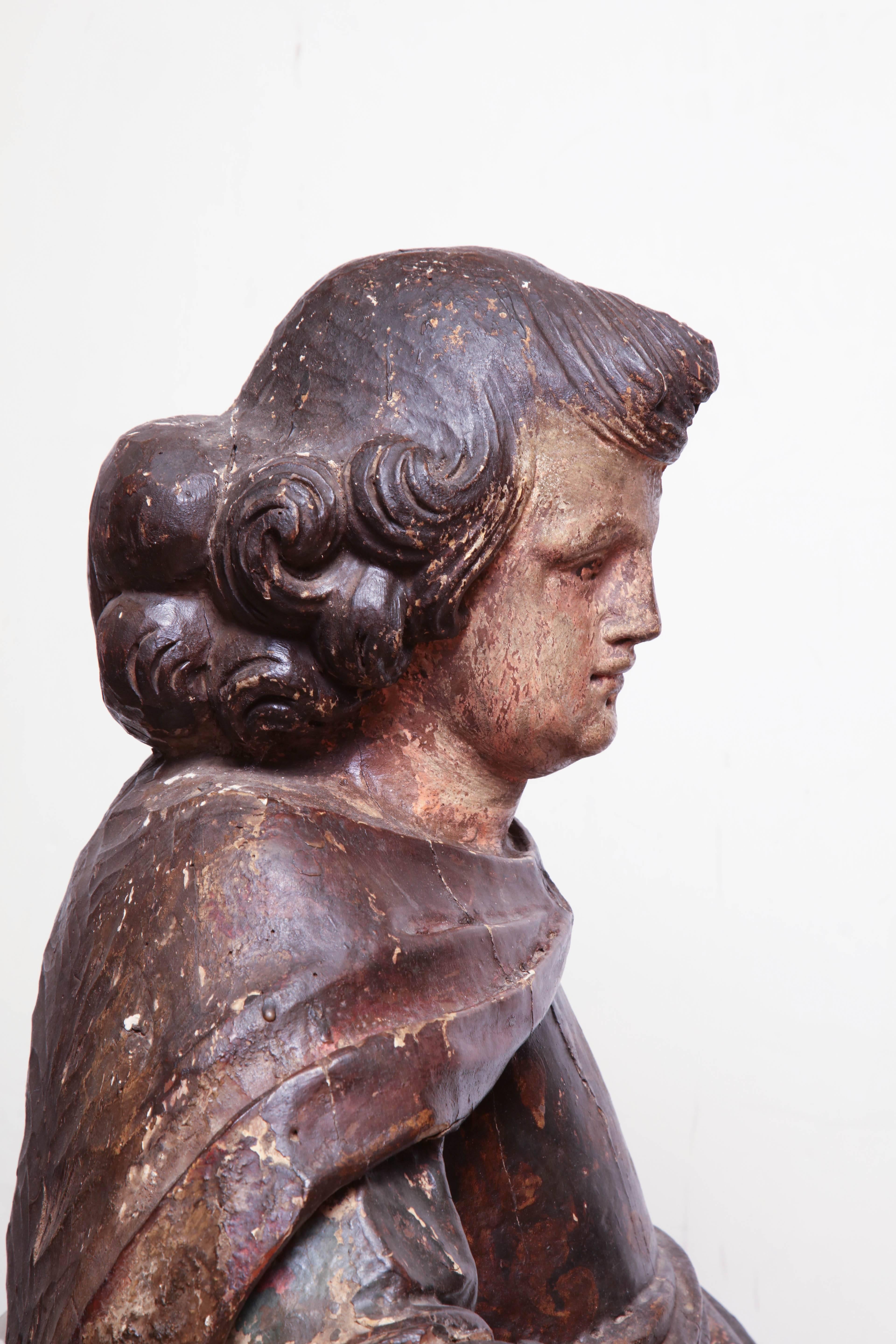 17th Century Italian Carved Figure 1