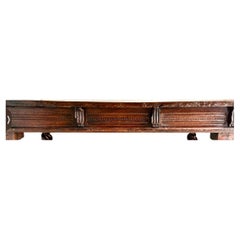 17th Century Italian Carved Walnut Table or Desk