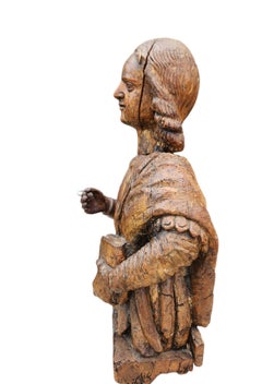 17th Century Italian Carving of Scholar