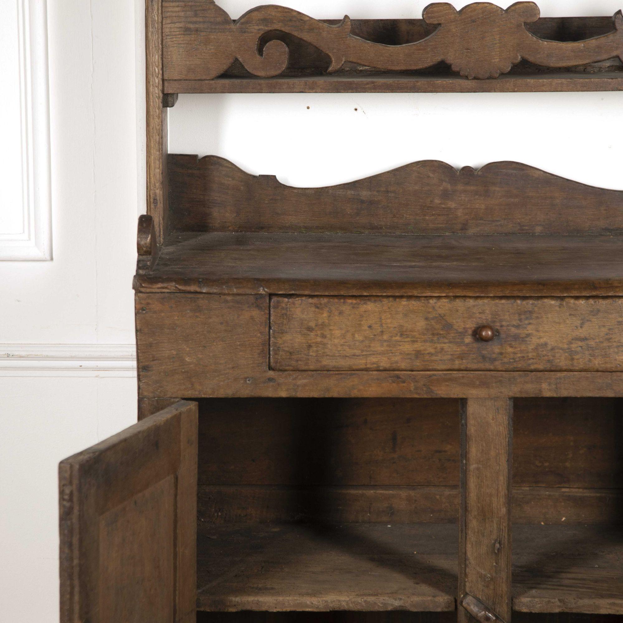 18th Century and Earlier 17th Century Italian Chestnut Dresser For Sale