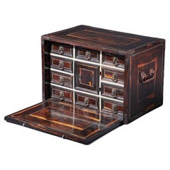 17th Century Italian Cocus Wood Table Cabinet, Milan, Circa 1660