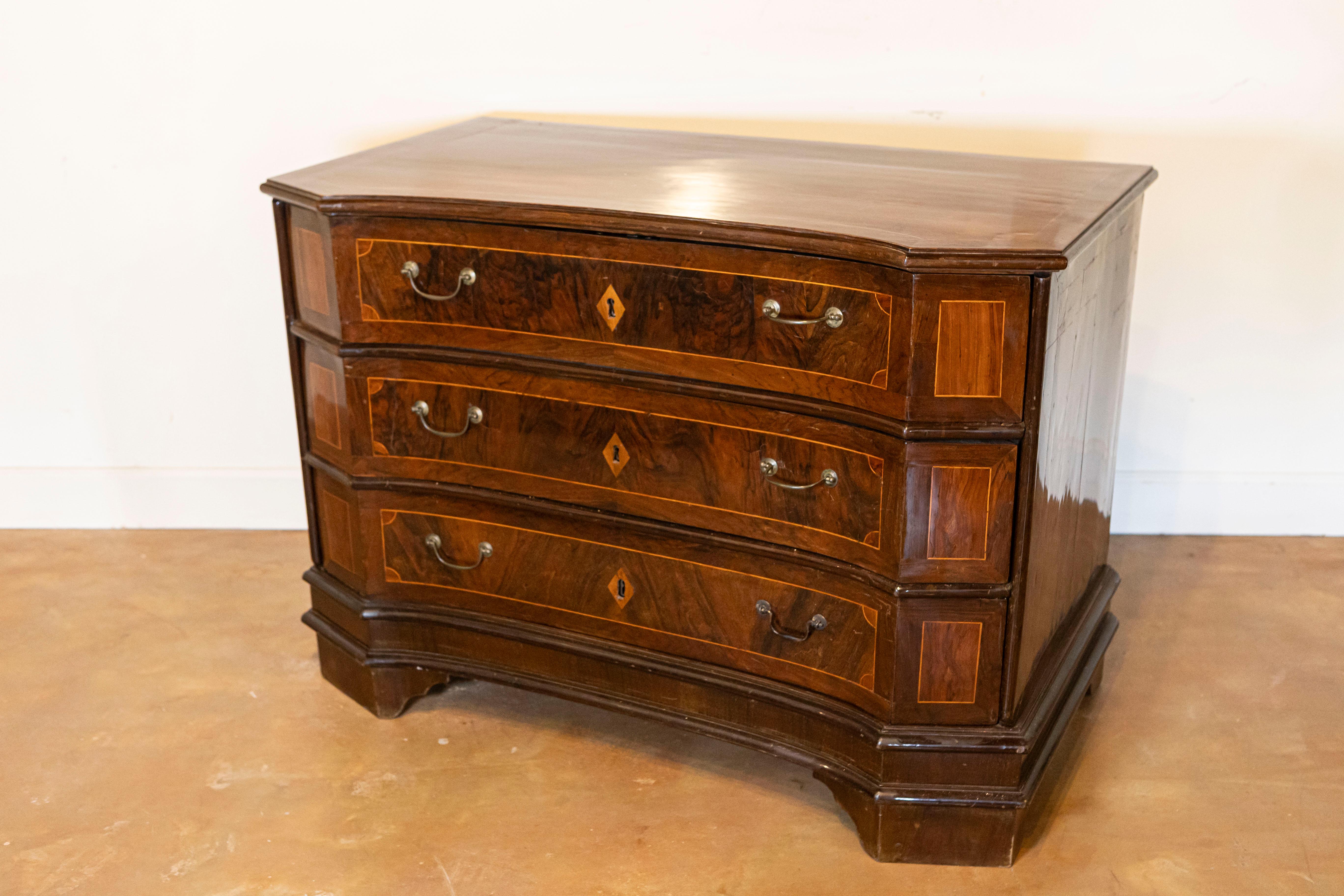 Hand-Carved 17th Century Italian Commode For Sale