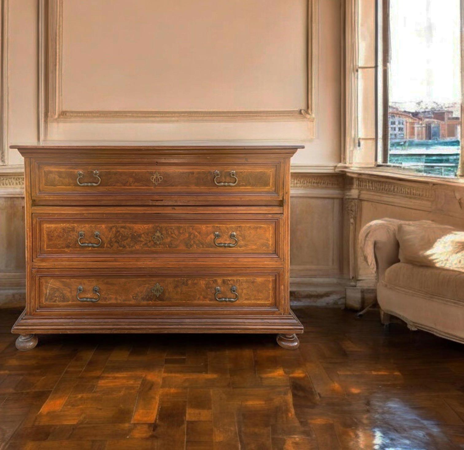 17th Century Italian Commode with Secretaire For Sale 3