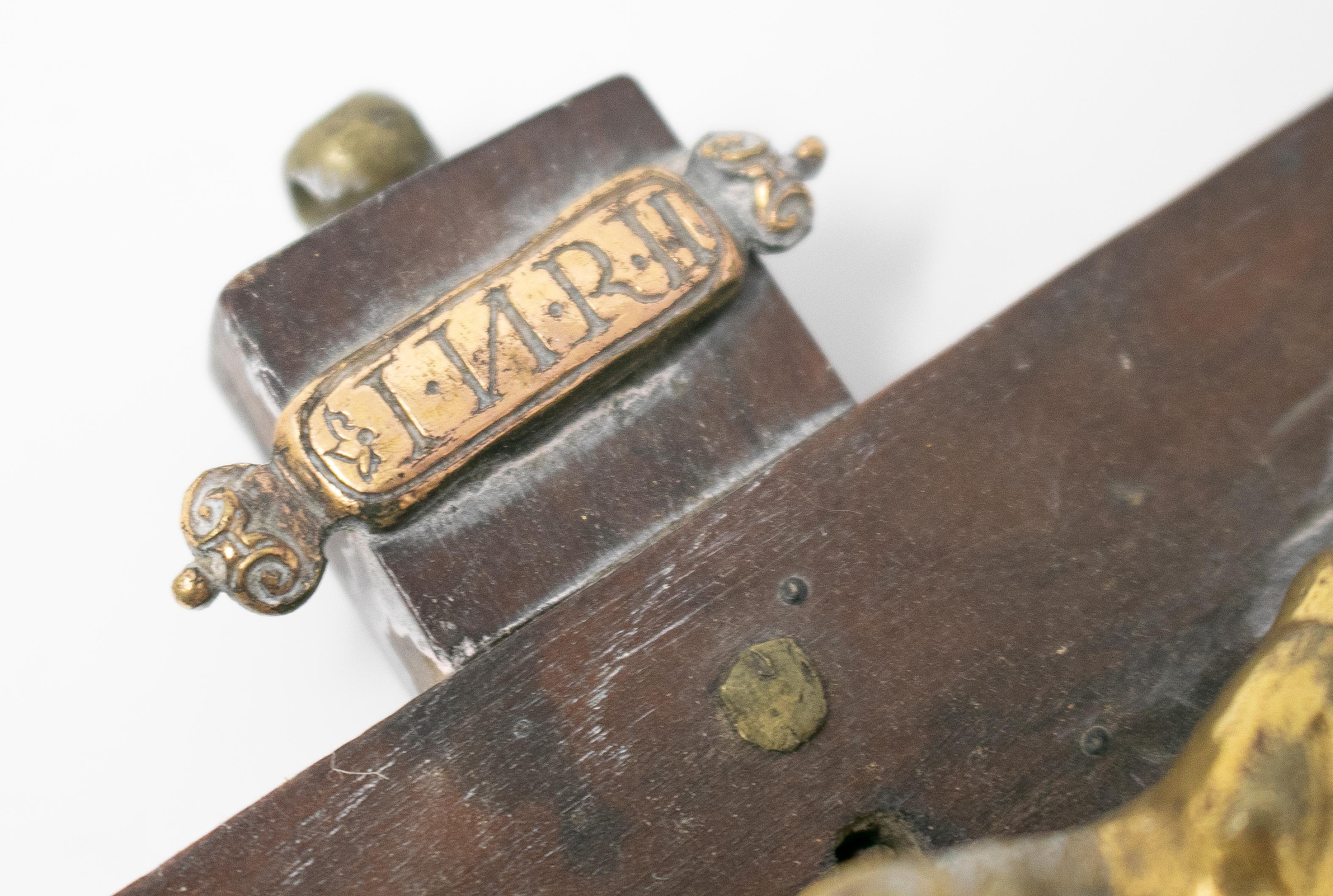 17th Century Italian Crucifix with Golden Bronze Christ on a Wooden Cross 4