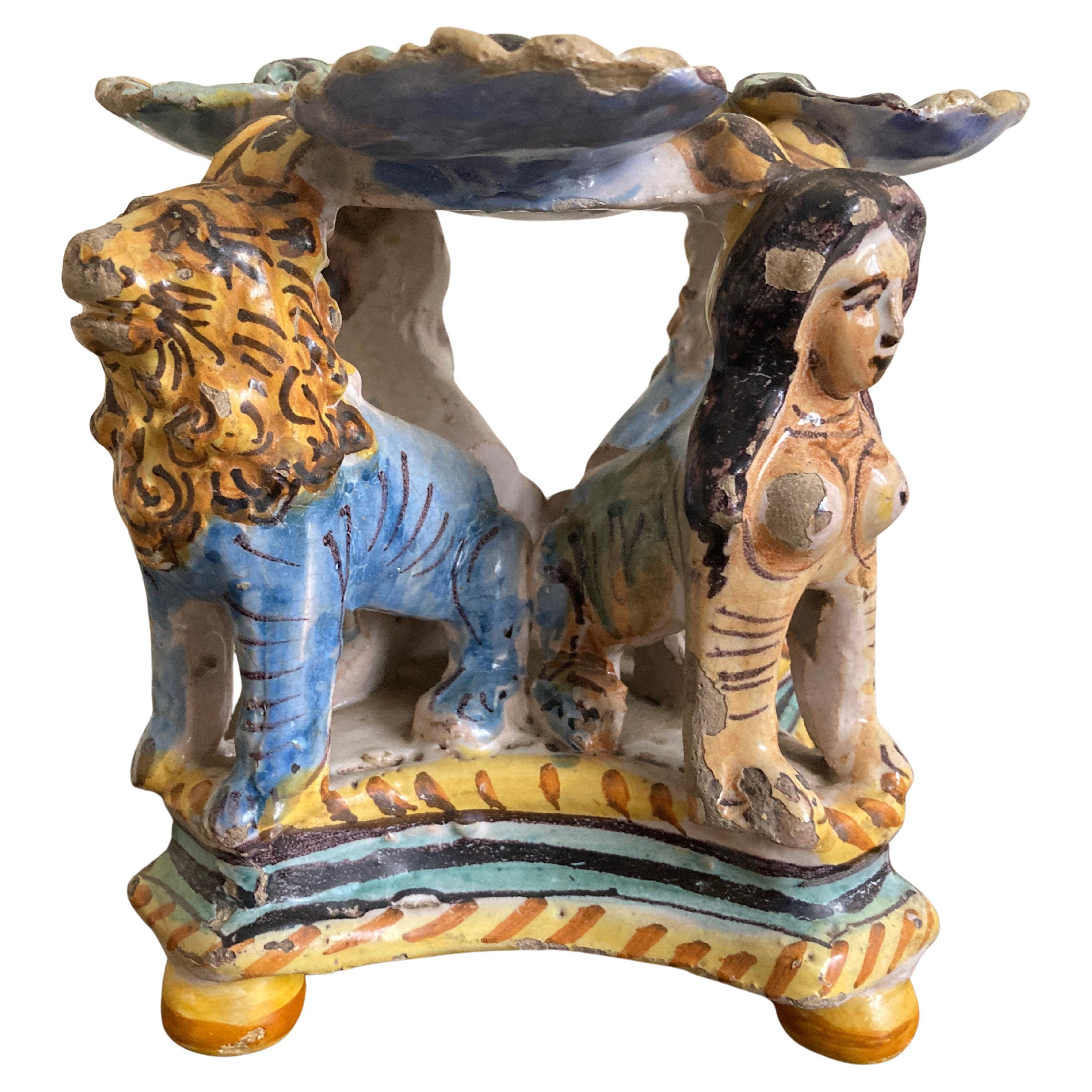 Italienisches Deruta Maiolica-Salz aus dem 17.