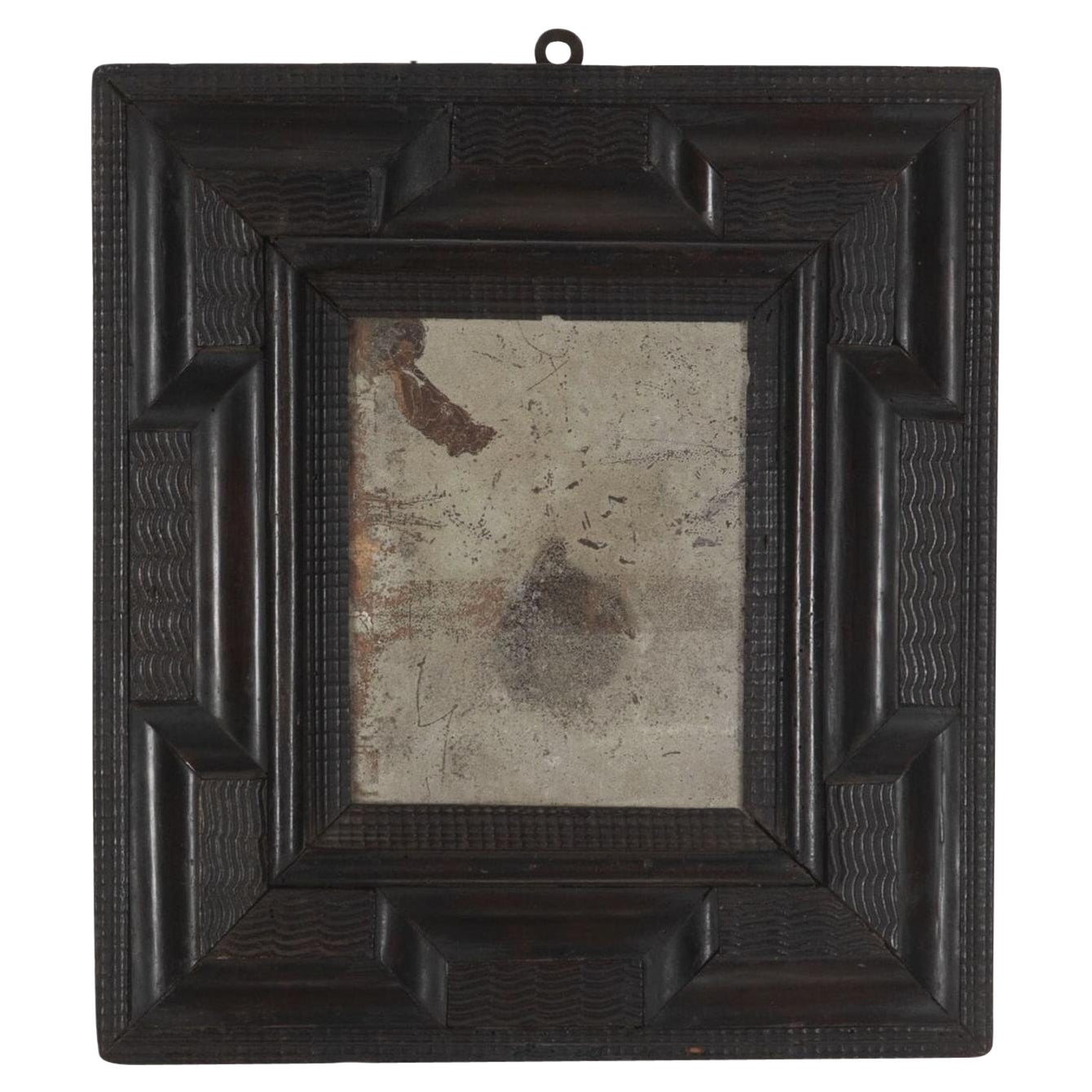 17th Century Italian Ebonised Ripple Mirror