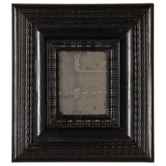 17th Century Italian Ebonised Ripple Mirror