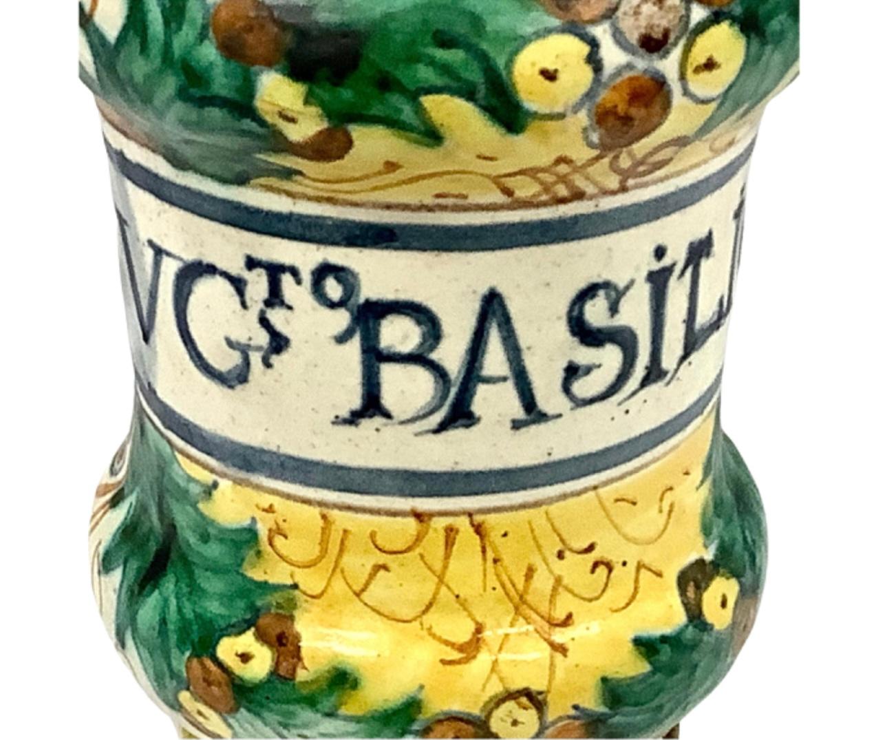 17th Century Italian Faience Apothecary Jar For Sale 2