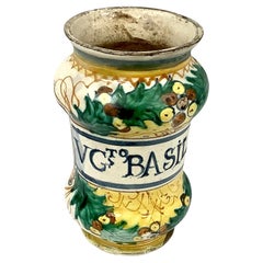 17th Century Italian Faience Apothecary Jar