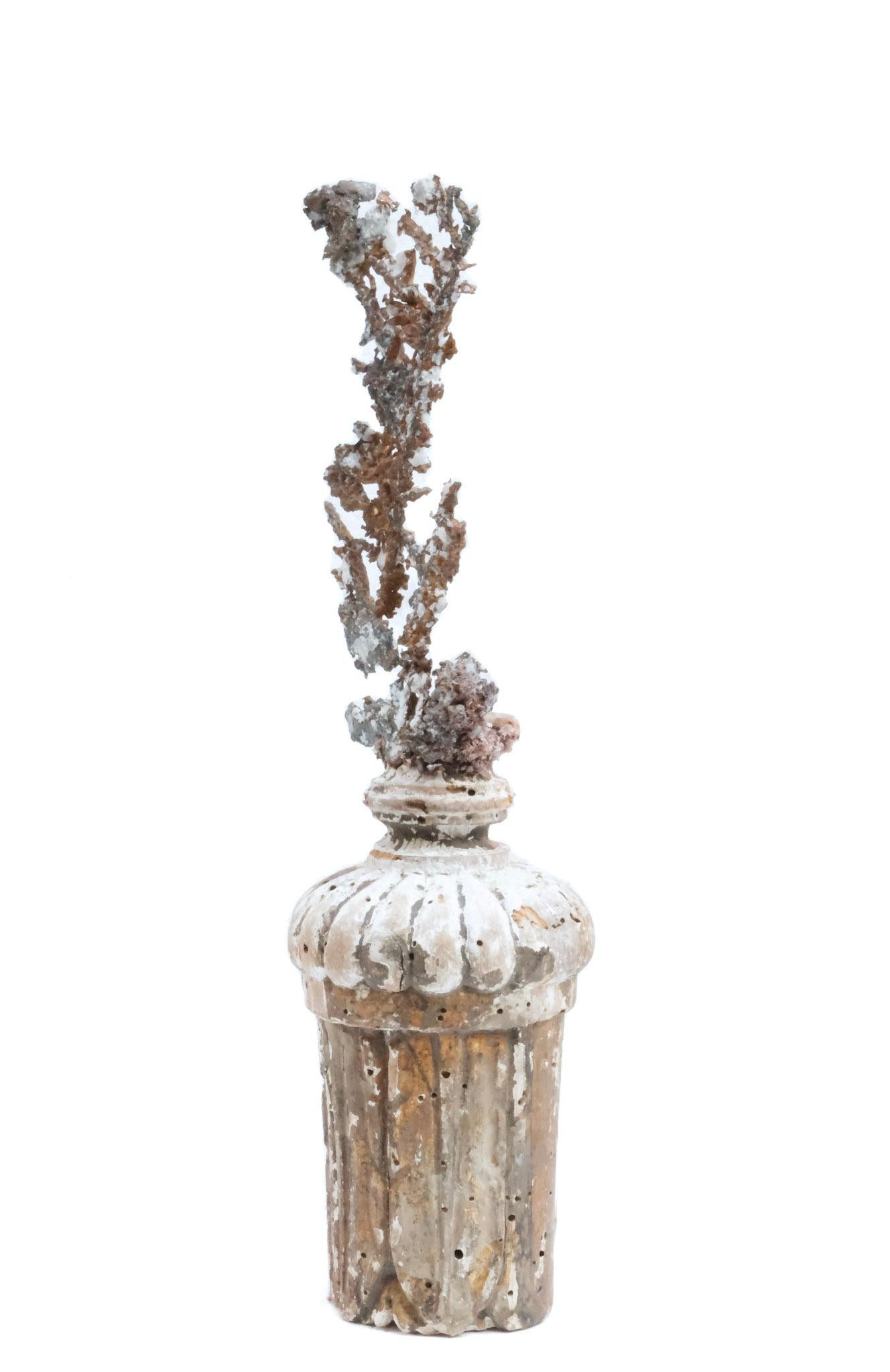 17th century Italian 'Florence Fragment' base topped with preserved, naturally free-forming copper.

This fragment is from a church in Florence. It was found and saved from the historic Florence Flood of 1966. It is part of the The Florence Fragment
