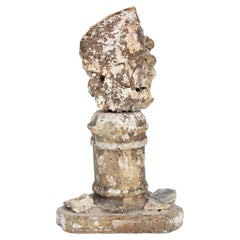 17th Century Italian 'Florence Fragment' Candlestick with Iridescent Ammonite