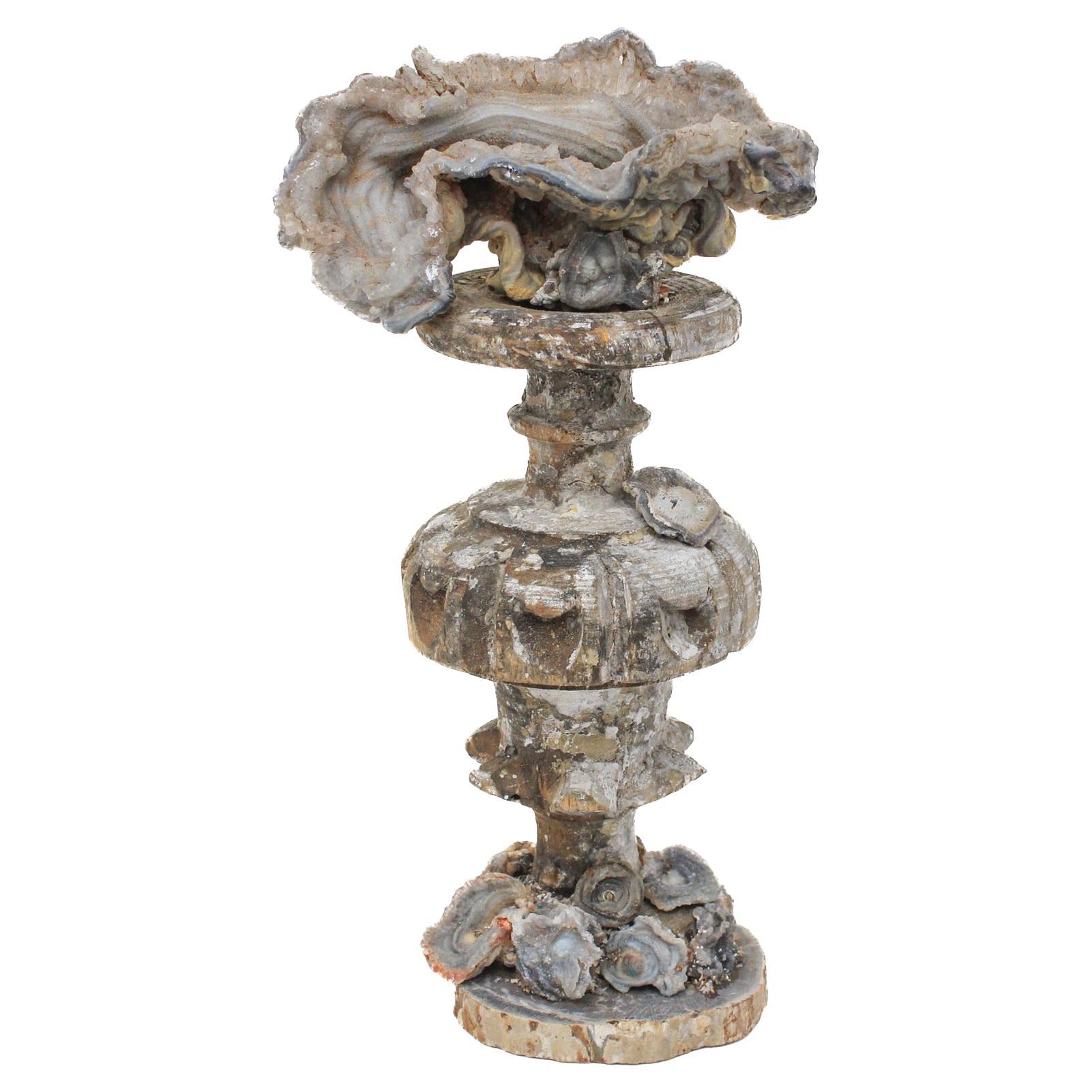 17th Century Italian 'Florence Fragment' Vase Mounted with Chalcedony Rosettes