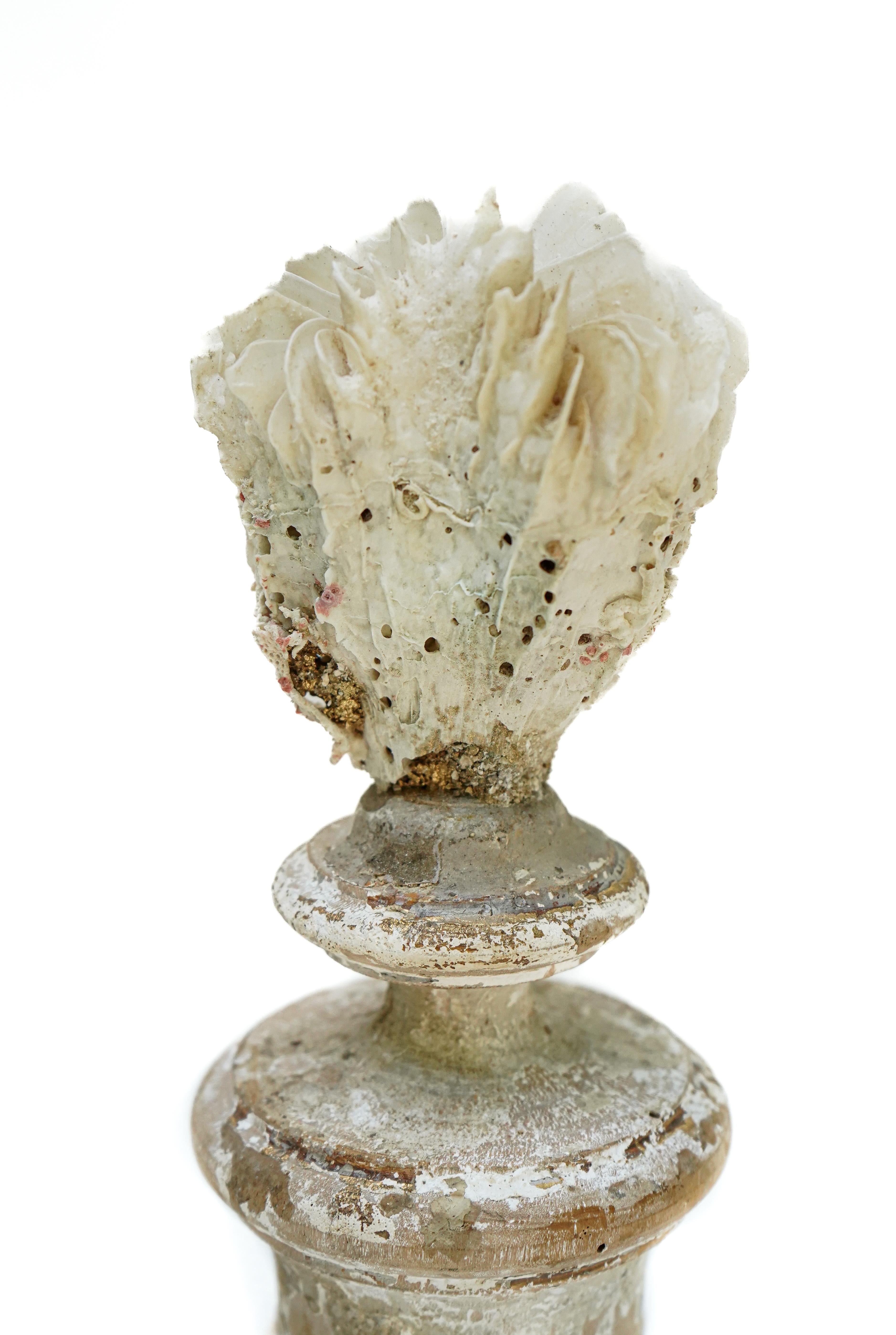 Italienische „Florence Fragment“-Vase aus dem 17. Jahrhundert mit Fossilienkoralle im Zustand „Starke Gebrauchsspuren“ im Angebot in Dublin, Dalkey