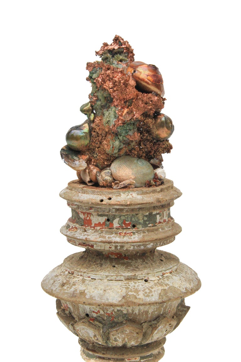 Italian 17th Century 'Florence Fragment' with Free-Forming Copper & Baroque Pearls
