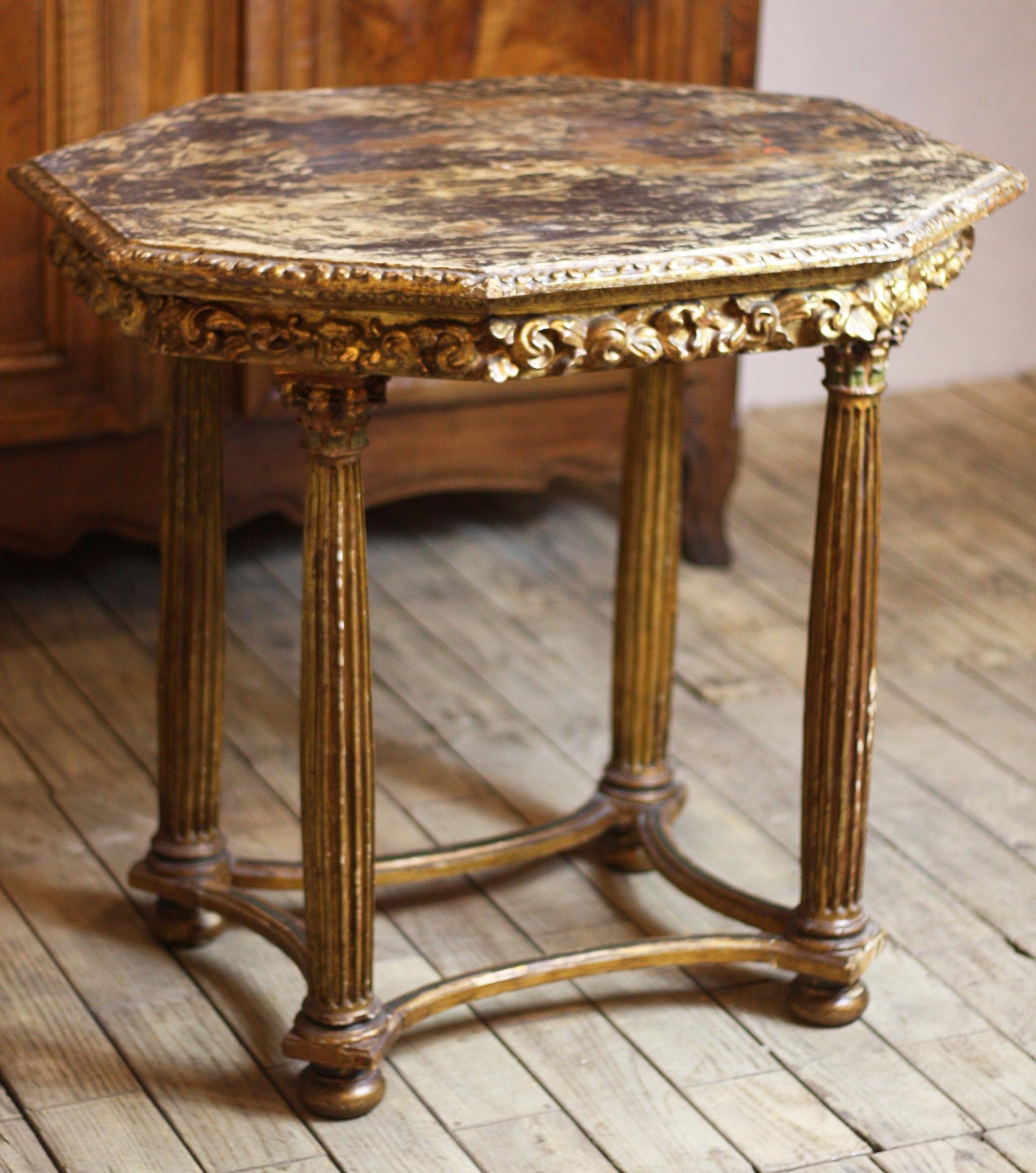 17th Century Italian Gilded Table In Good Condition For Sale In Tetbury, Gloucestershire