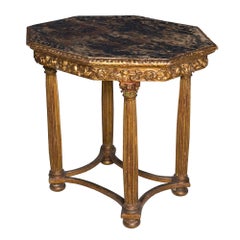 17th Century Italian Gilded Table