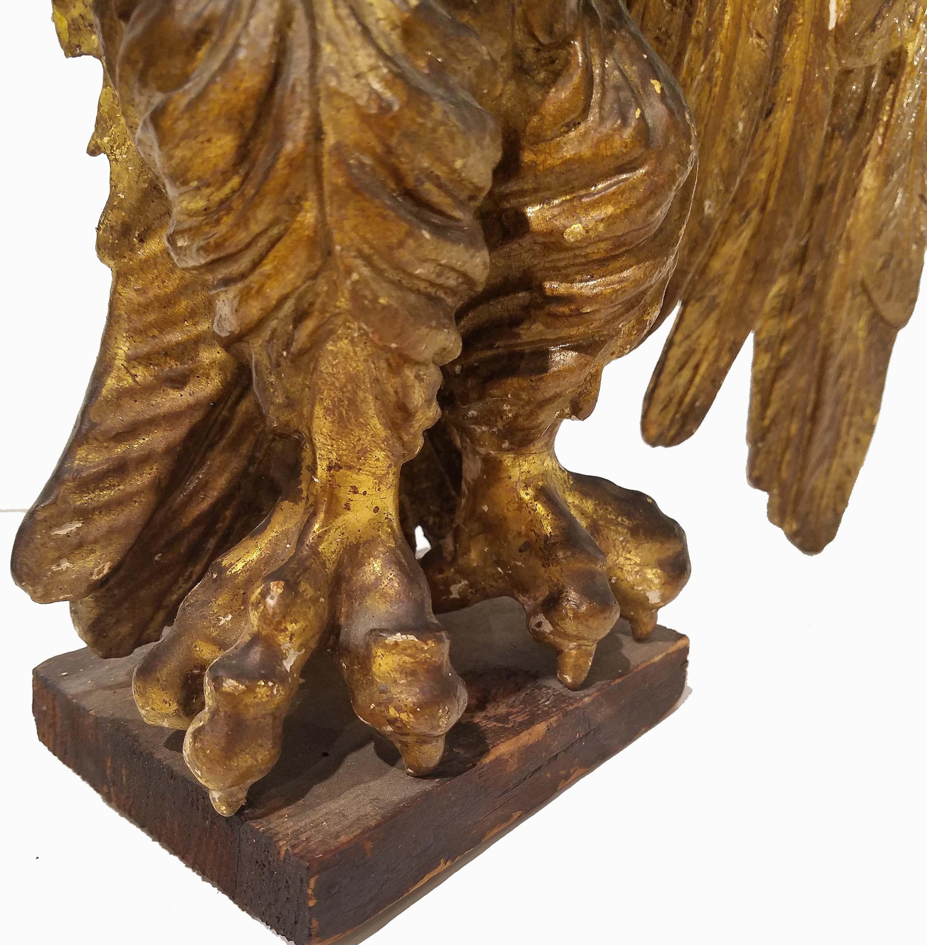 Renaissance 17th Century Italian Giltwood Carved Eagle