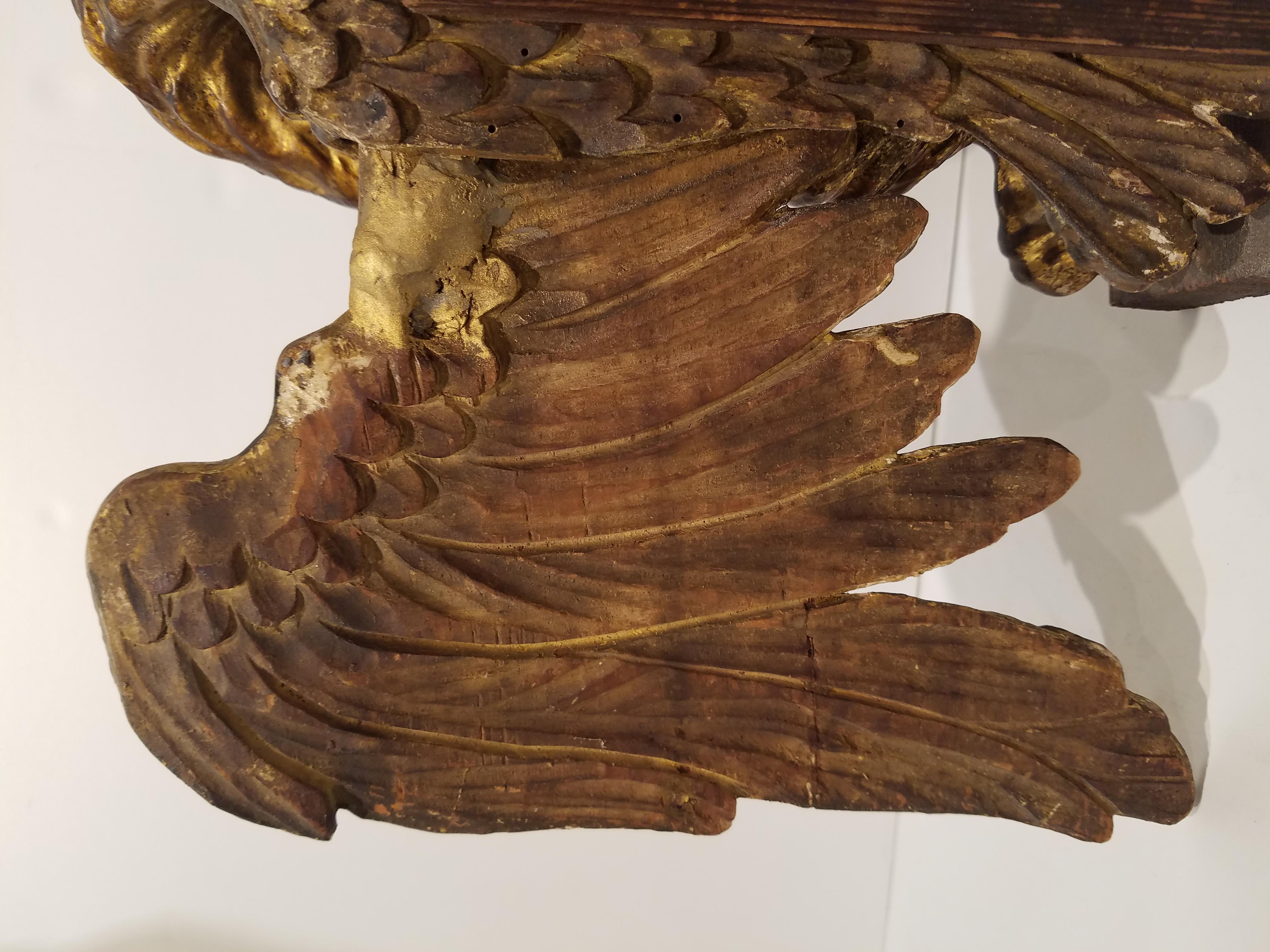 18th Century and Earlier 17th Century Italian Giltwood Carved Eagle