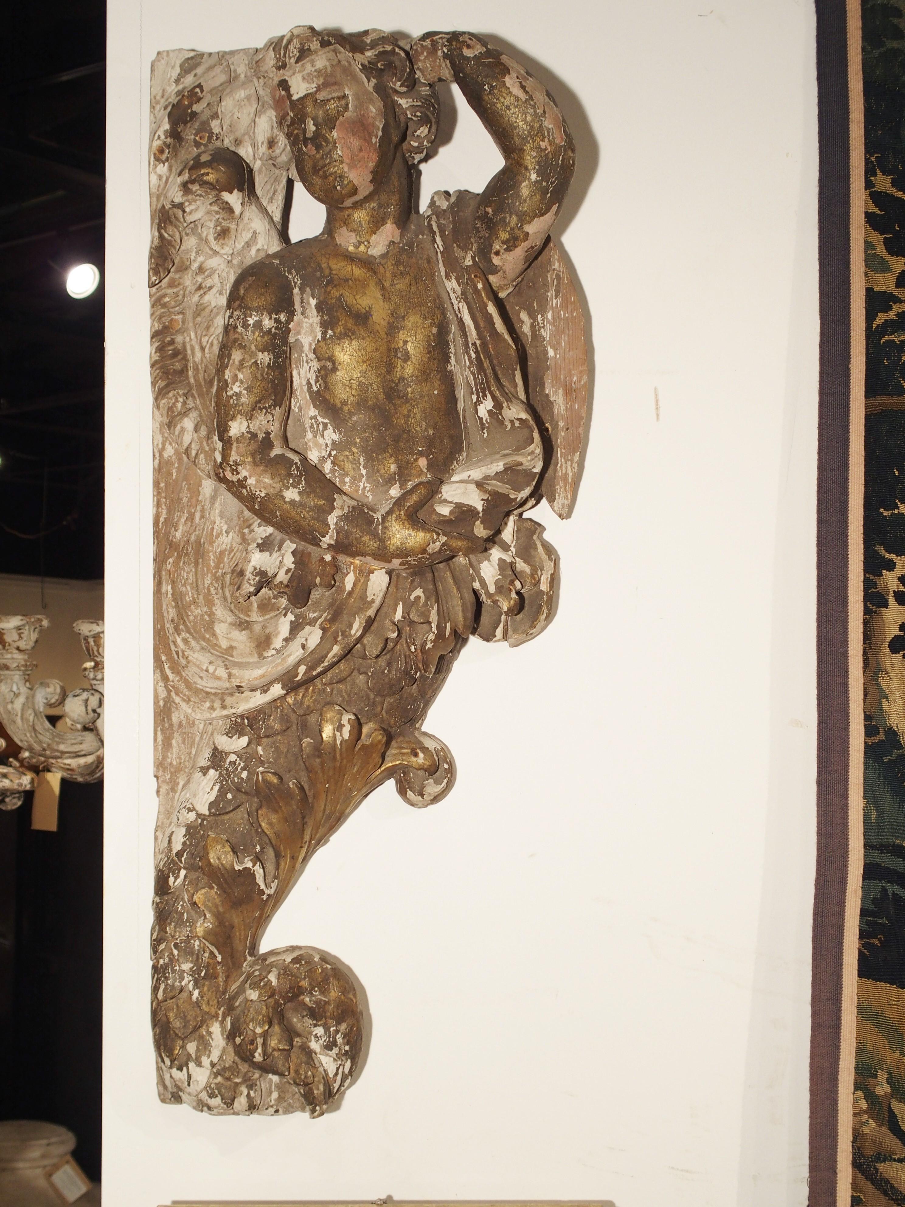 17th Century Italian Giltwood Figural Fragment 4