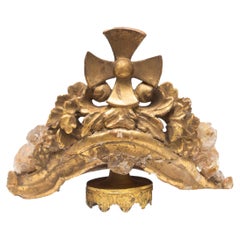17th Century Italian Hand-Carved and Gilded Crown with Himalayan Diamonds