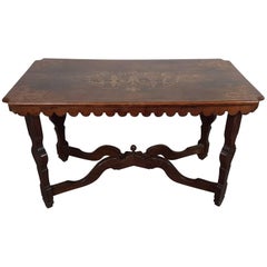 17th Century Italian Inlay Wood Table