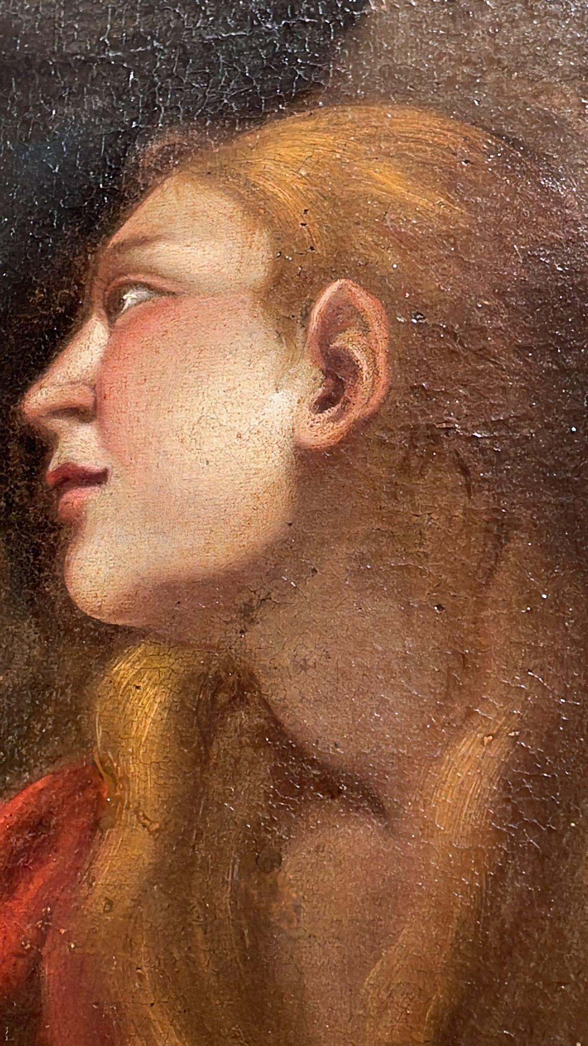 Peint à la main Da Annibale Carracci Deposizione di Cristo Opera baroque italien 1650 circa en vente