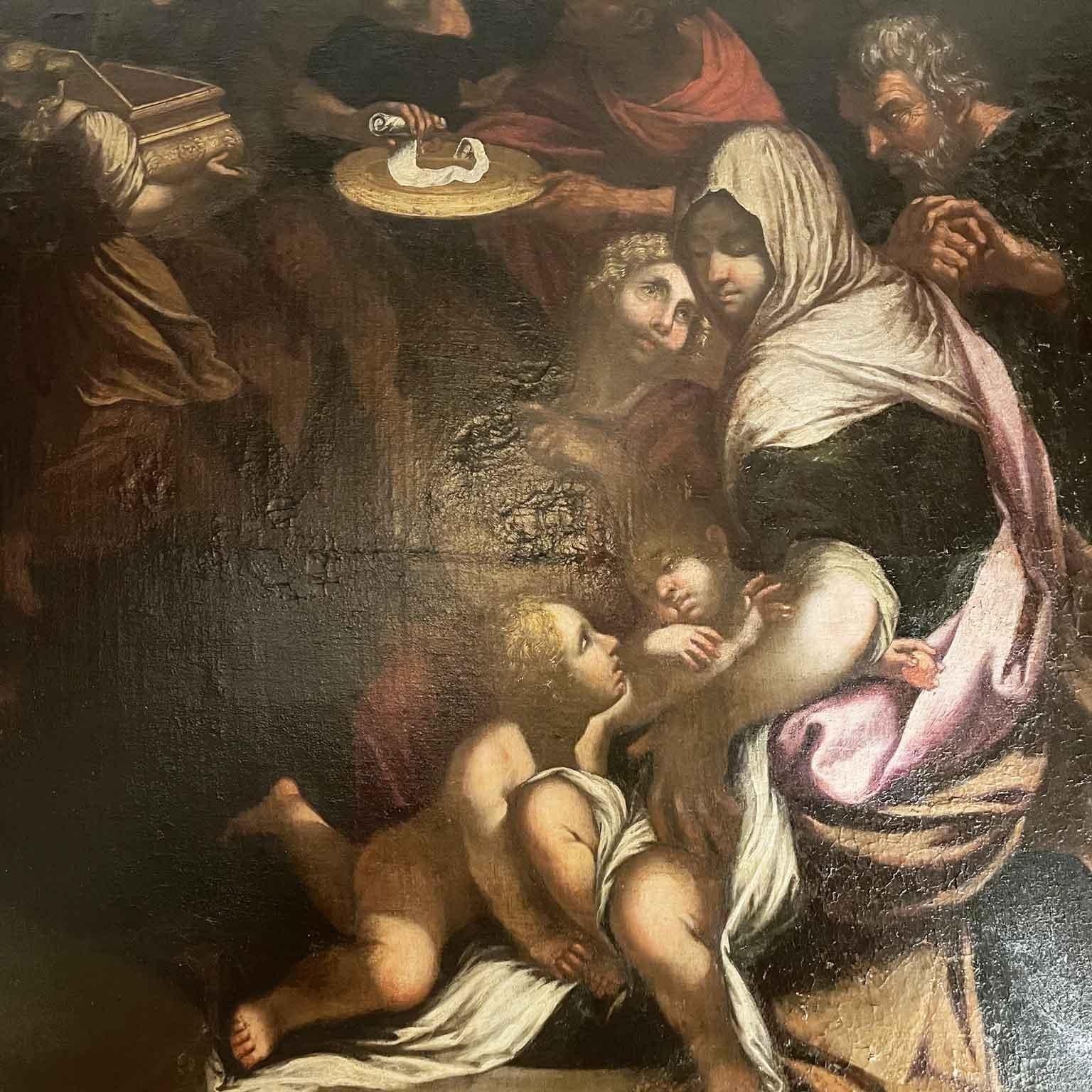 Sacrificio a Minerva Monumentale Scena Mitologica Italiana della Fine 1600 In Good Condition For Sale In Milan, IT