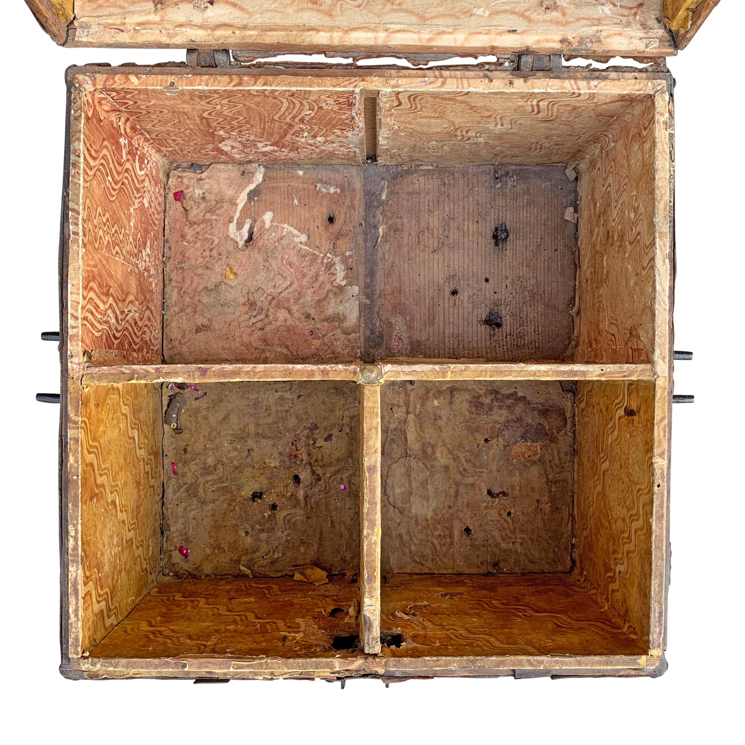 17th Century Italian Leather Lock Box 2