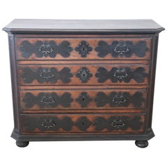 17th Century Italian Louis XIV Cherrywood Antique Commode or Chest of Drawer