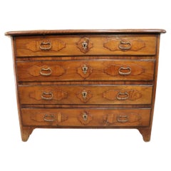 17th Century Italian Louis XIV Walnut Antique Chest of Drawers, Restored