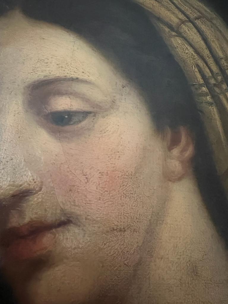 Cuadro Antiguo Siglo XVII Madonna /Virgen María Italia Óleo sobre Lienzo Italiano en venta