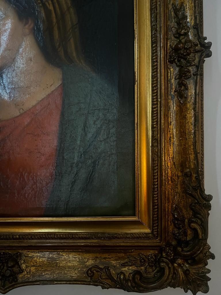 Cuadro Antiguo Siglo XVII Madonna /Virgen María Italia Óleo sobre Lienzo siglo XVIII y antes en venta