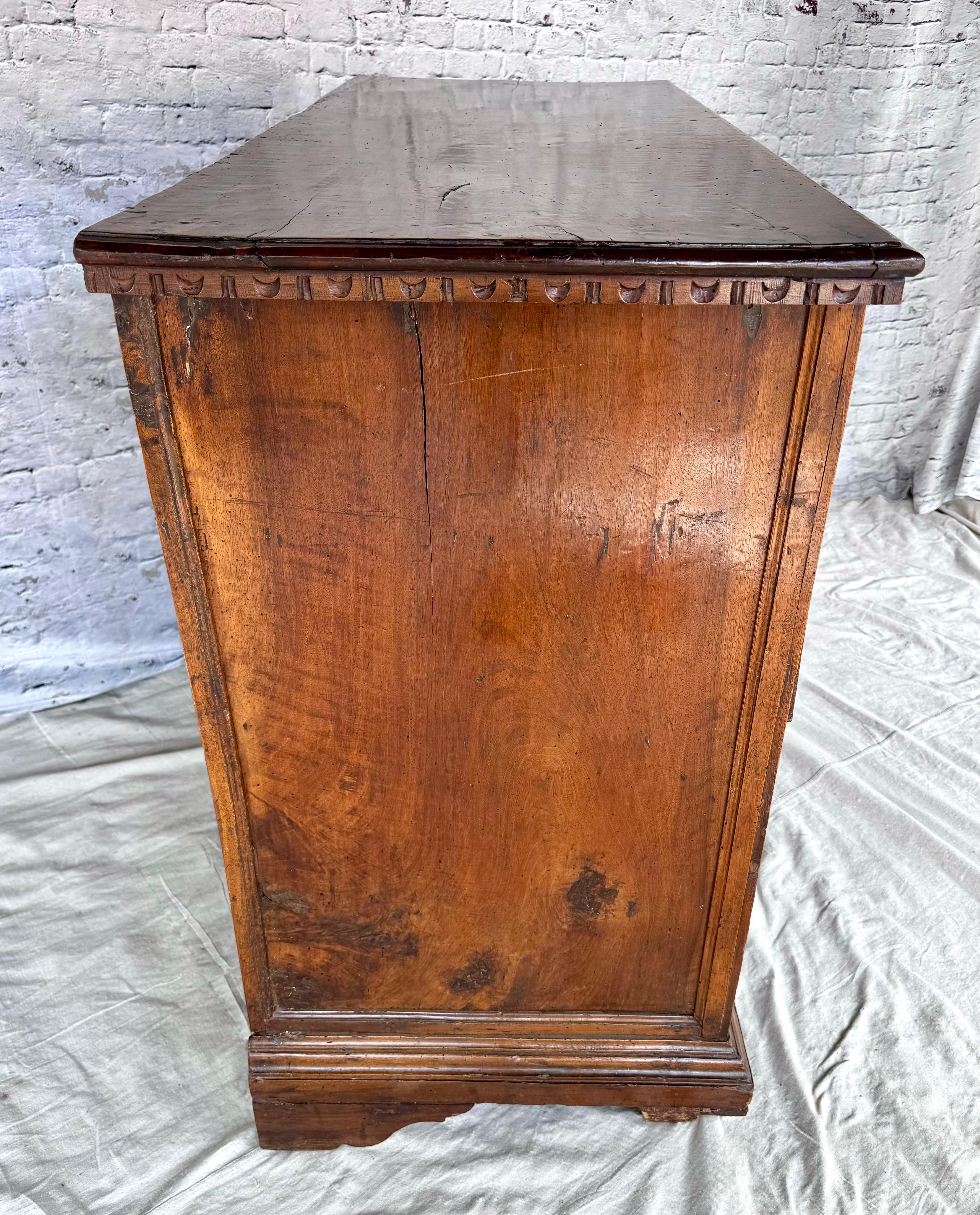17th Century Italian Marquetry Inlaid Four Drawer Chest For Sale 7
