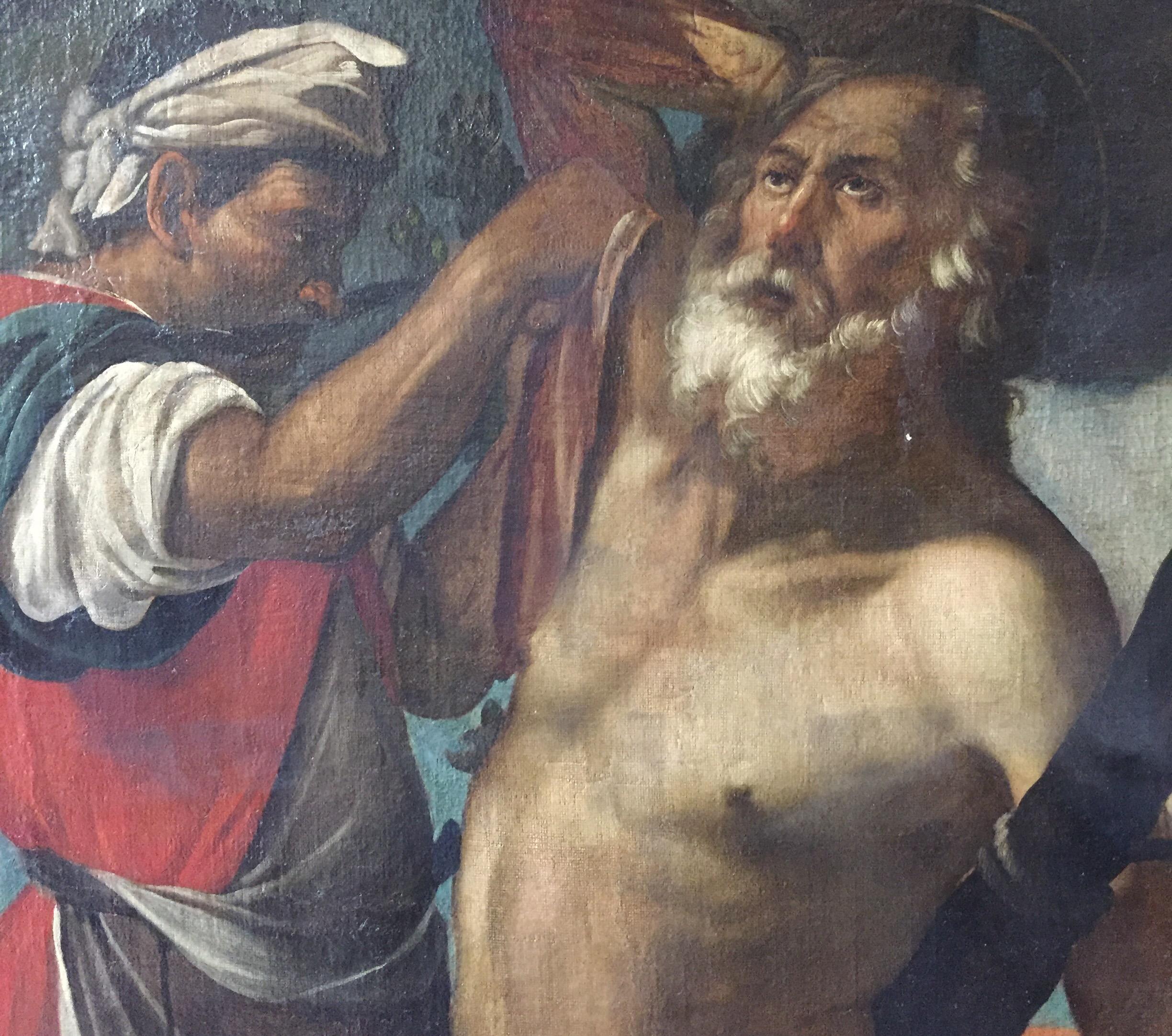 17th Century Italian Martyrdom of Saint Andrew Lombard School Religious Painting 12