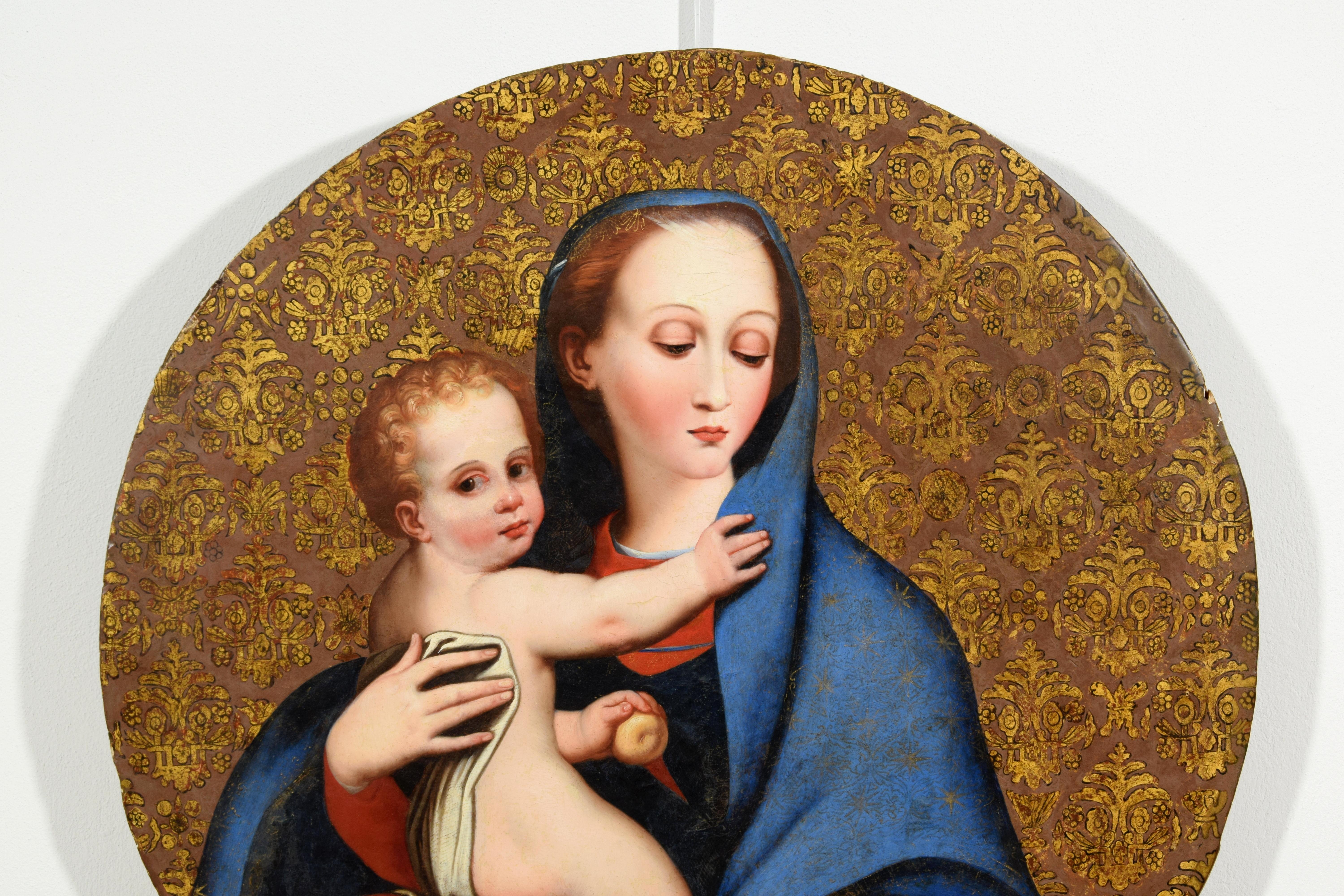17th Century, Italian Oil on Panel Painting Depicting Madonna della Purità For Sale 12