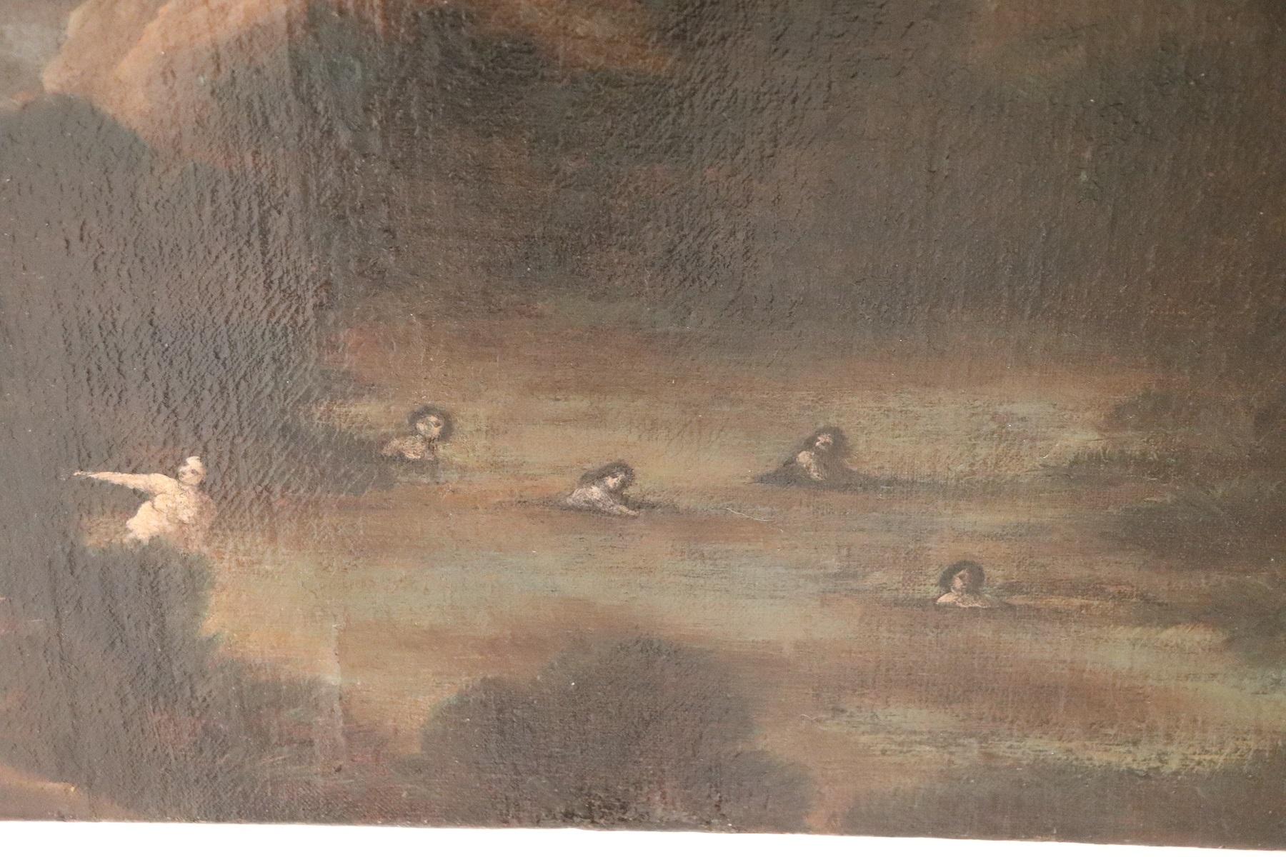 Óleo italiano del siglo XVII sobre lienzo, Paisaje con figuras 1